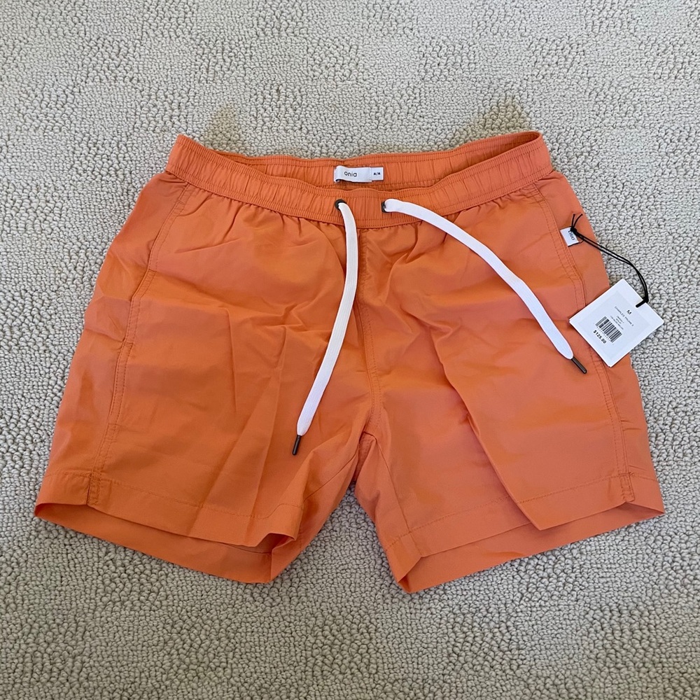 Onia The Charles Orange 5 inch Swimsuit short